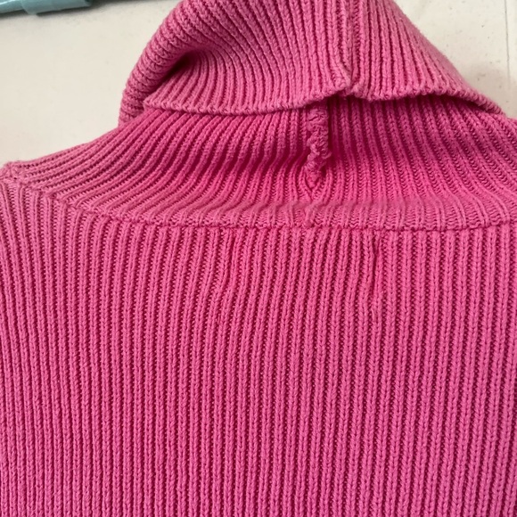 Vintage 90s SAKS Fifth Avenue Folio Collection Pink Knit Turtleneck Sweater Top - Picture 7 of 7